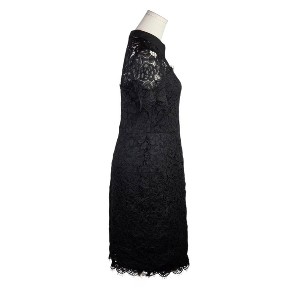 Karl Lagerfeld Paris Black Lace Sheath Dress 4 Elegant Cocktail Party - Picture 4 of 10
